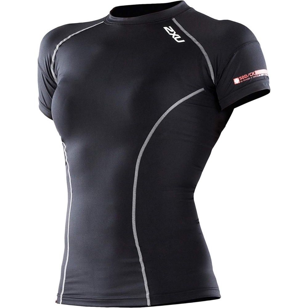 2XU Black Short Sleeve Compression Top